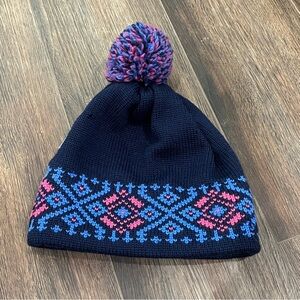 Vintage CB Sports Wool Beanie Stocking Cap Hat Pom Pom Sailboat Sailing